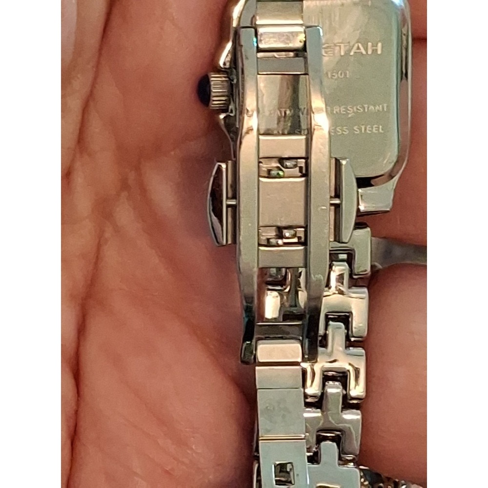 NIB CHEETAH CH-1501 Silvertone,Quartz Mvmnt Womens Watch. Stainless,Adjustable. - Picture 5 of 8
